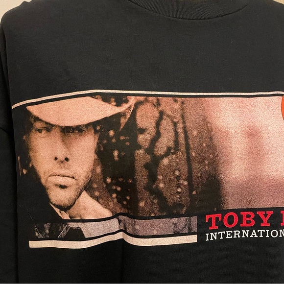 Toby Keith International Fan Club Black T-shirt 90s 2000s 2XL - Picture 7 of 10